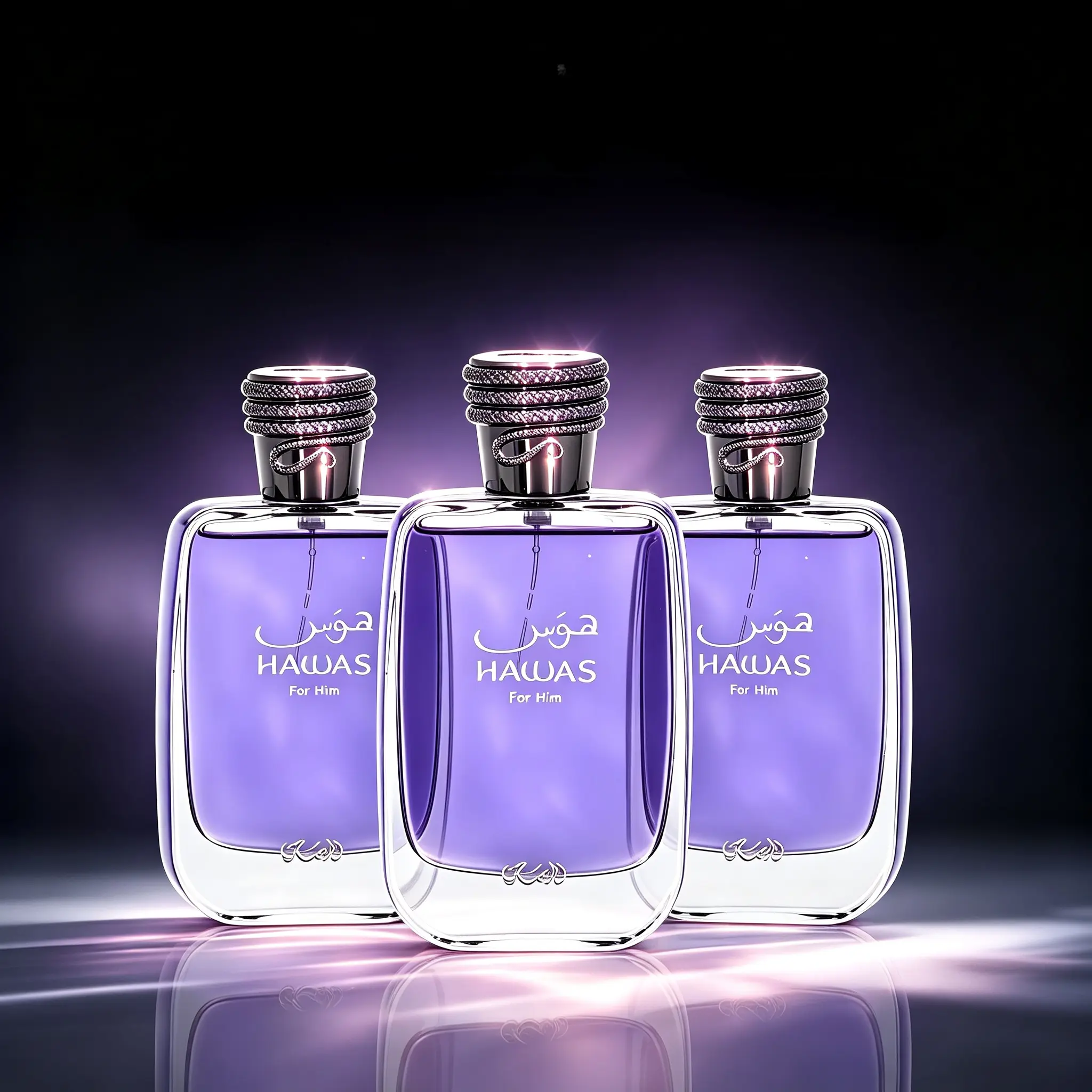 Hawas for Him Eau de Toilette Designer Men Perfume, Citrus Jasmine Woody Arabian Cologne Spray, Long Lasting Sillage Fragrance