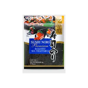 Takaokaya Premium Japanese Sushi Nori Seaweed Sheets - 10 Count, 21g - Authentic Roasted Seaweed for Onigiri, Rolls & Miso Soup