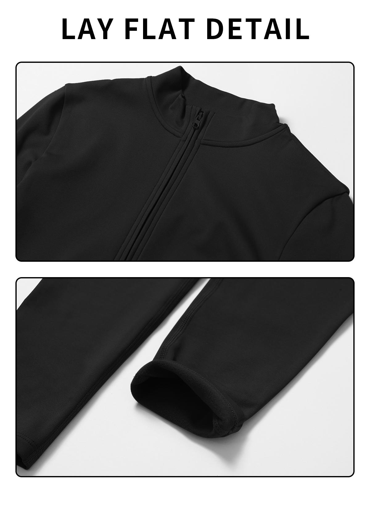 Women's Solid Zip-Up Skiing Jumpsuit by MFVIM - Casual Sporty Long-Sleeve Jumpsuit for Skiing and Cycling, Ladies' Activewear for Fall and Winter Workout Gym Clothing SpringStatements