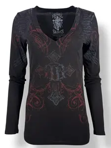 Rebel Saint By Affliction Women's T-shirt Scattered