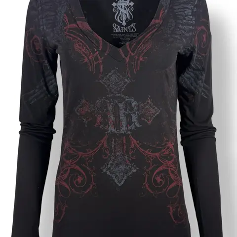 Rebel Saint By Affliction Women's T-shirt Scattered