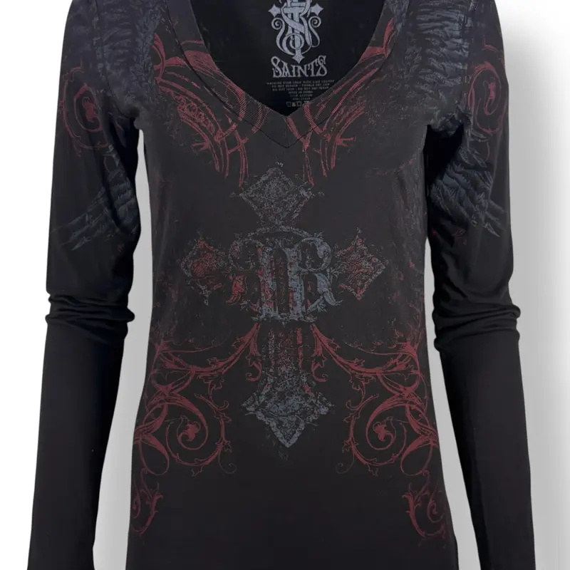Rebel Saint By Affliction Women's T-shirt Scattered