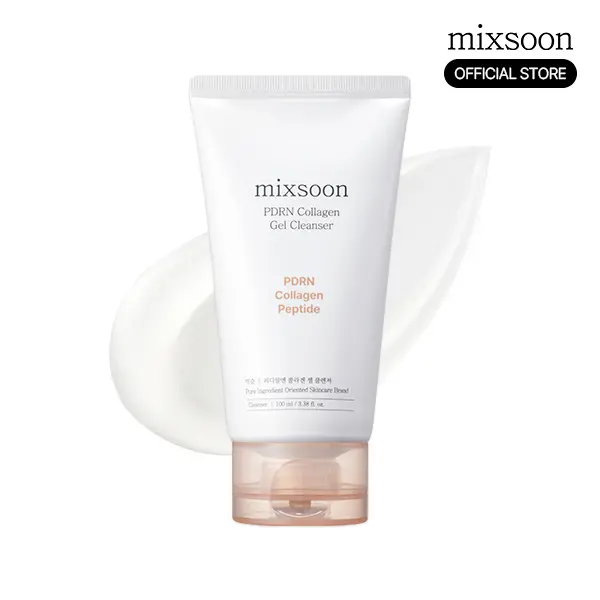 [mixsoon Official Shop] PDRN Collagen Gel Cleanser - 3.38 Fl Oz/100ml Foam-Based Facial Cleanser, Gentle Moisturizing Peptide-Infused Daily Wash, Deep Pore Cleansing Lightweight Selfcare for Sensitive & All Skin Types Korean Glass Skincare
