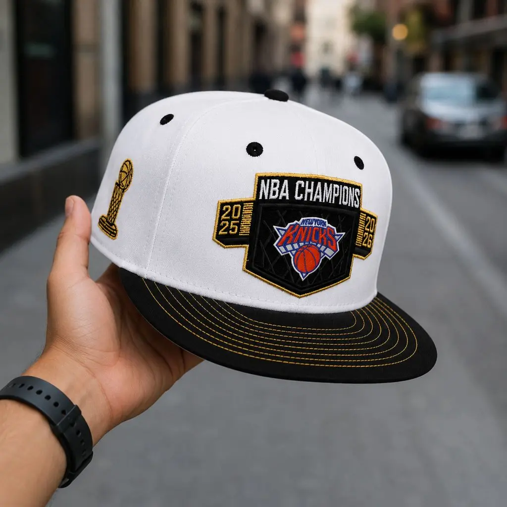 New York Knicks NBA Champions Snapback Hat – Official Flat Brim Adjustable Basketball Cap for Men & Women