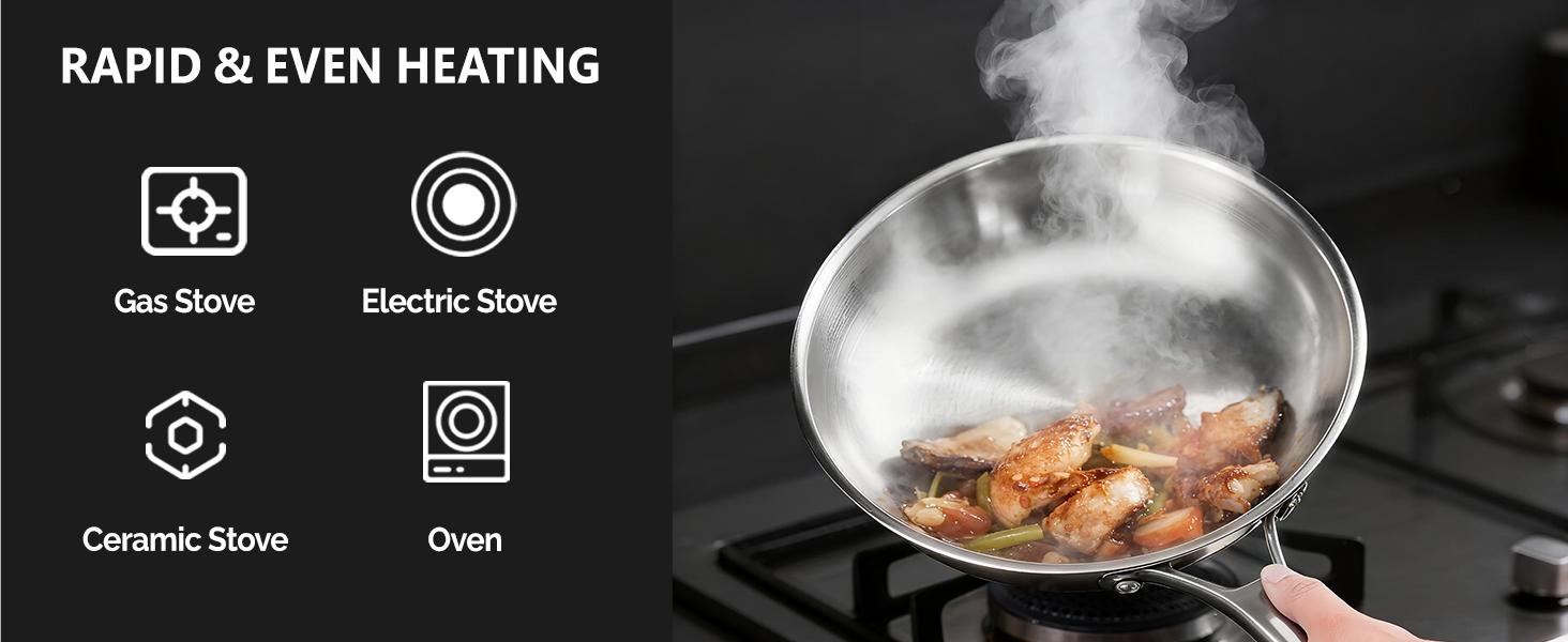 ROVSUN 11-Pcs Stainless Steel Cookware Set, Tri-Ply Pots and Pans Set with Lids, Full Clad Stainless Steel, Non-Toxic Kitchen Set, PFOA & PTFE Free, Compatible for All Cooktops SpringStatements