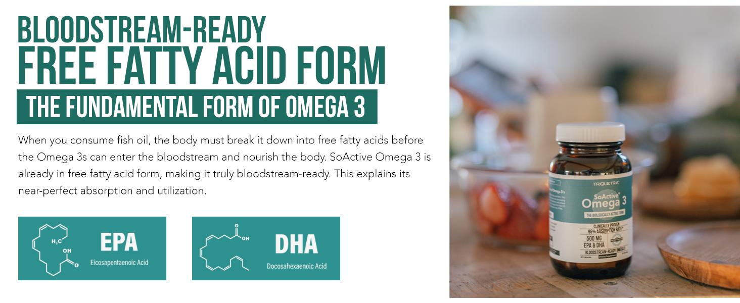 SoActive Omega 3 EPA & DHA (500 MG) - Bloodstream-Ready Healthcare Dietary