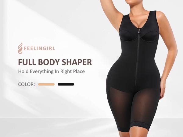 FeelinGirl Fajas Suit Colombianas Shapewear Postpartum Tummy Control Full Shapewear Post Surgery Body Shaper Compression Butt Lifter Shapewear Everyday Zippered