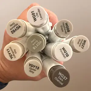 Warm & Yellow Greys Ohuhu Honolulu B Brush/Fine Tip Marker – Single Color | Sold by The Marker Monster (Authorized Reseller) Fun Replacement