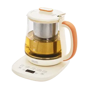 AROMA Electric Glass Kettle 1.5L, 6 Cups, Smart Temp Control, Multifunctional Tea Maker & Water Boiler, AWK-705
