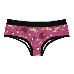 Womens Drink Wine and Pet My Dog Panties Funny Saying Cute Bikini Brief Underwear Funny Underwear for Women Graphic Womenswear Dog  Funny Wine  Women's Novelty Panties Purple