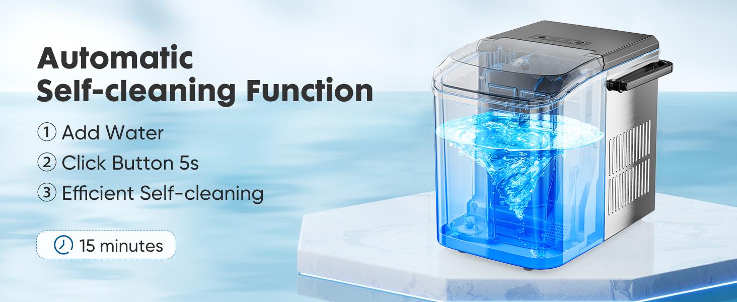 Gadgets Specialty Kitchen Utensils Countertop Ice Maker for Drinking, Portable Self-Cleaning Ice Machine with Ice Scoop, Basket and Handle