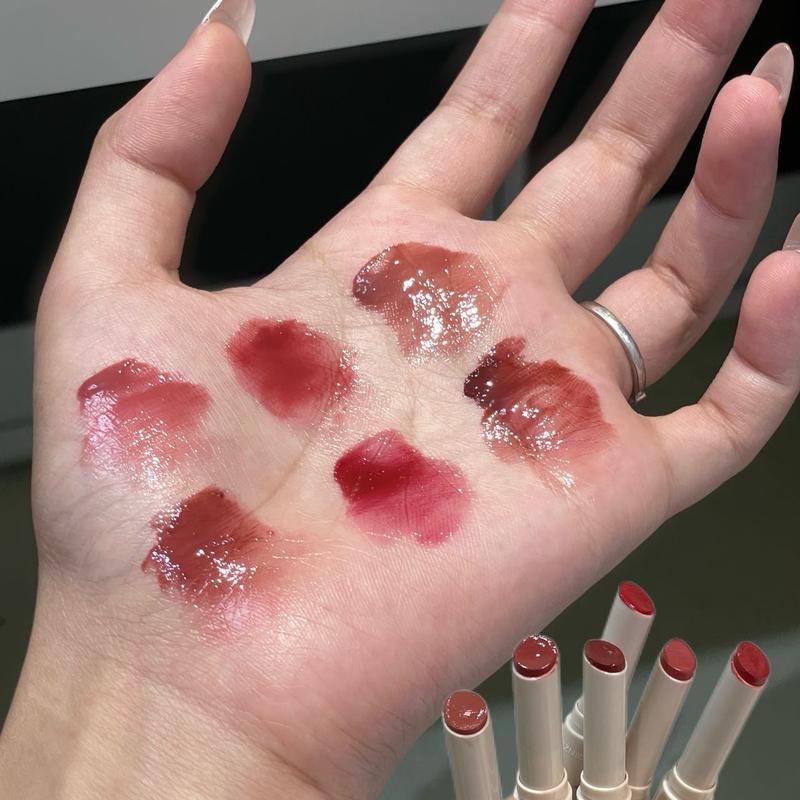 6pcs Solid Glossy Tinted Lip Balm Stick - Hydrating Moisturizing Formula with Shiny Film Finish, Transfer-Resistant Long-Lasting Color, 2-in1 Lip Care & Gloss, Multiple Shades for All Seasons, Perfect Valentine’s Day Gift for Her！