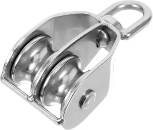 Maximum load capacity: 35 kilograms Fixed Pulley System Dual Pulleys for Efficient Lifting Rotation Easy Installation for Applications and Cable Rope Attachments