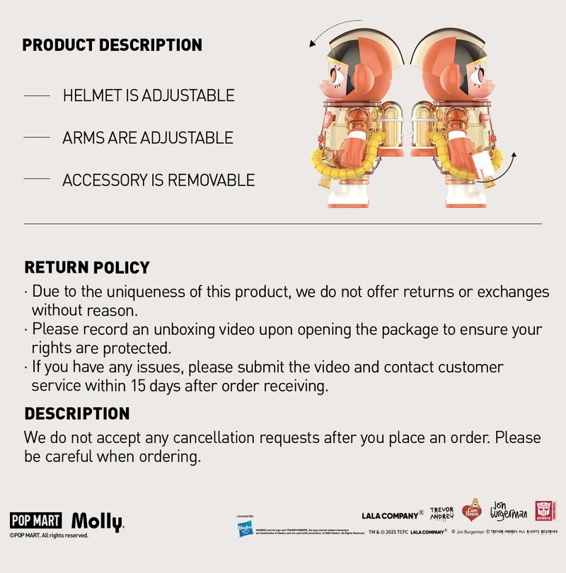 POP MART MEGA SPACE MOLLY 100% Series4 Blind Box, Collectible Toys, Valentine’s Day Gifts