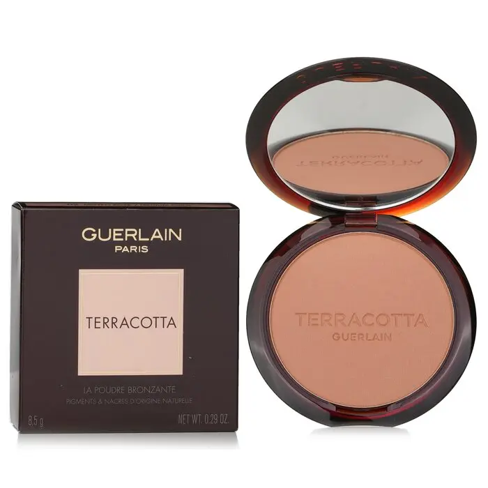 Guerlain Terracotta Cosmetic Bronzing Powder - #02 Medium Cool, Argan Oil Blend, Hydrating Lightweight Formula, 440760, 8.5g/0.29oz, Hydrate
