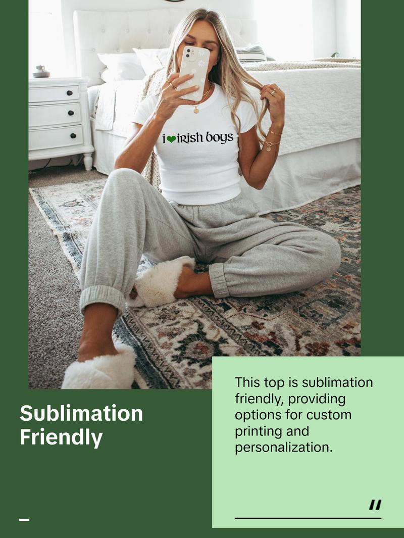 I Love Irish Boys St. Patrick's Day Womens Crop Top