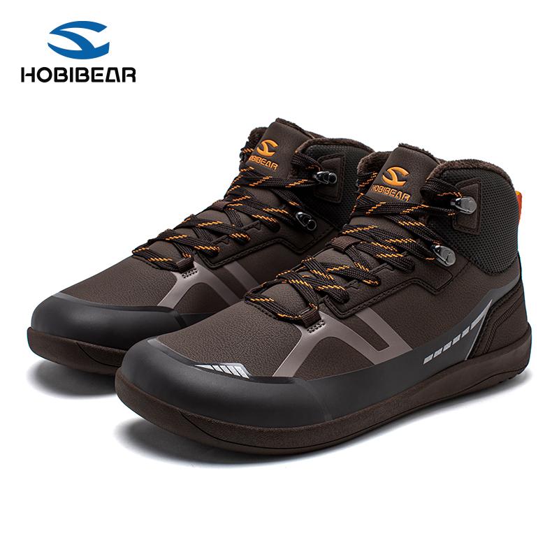 HOBIBEAR Winter Men's Shoes Wide Toe Furry Short Boots Comfortable Casual Outdoor Fashion Sports Shoes