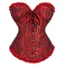 Women's Plus Size Gothic Floral Print Corset Garment Shapewear Top - Halloween Looks, Party Costume, Role Play Bustier Lingerie (819-Q), Alt Clothing with Steampunk Appeal
