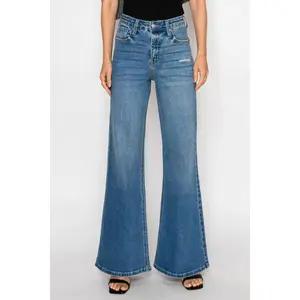 TUMMY CONTROL HIGH RISE SLIM PALAZZO JEANS *Signature*