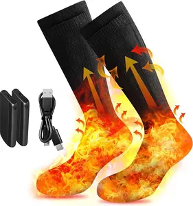 Heated Socks for Men & Women | Rechargeable Electric Thermal Winter Socks | 3 Heat Levels | Washable | 4000mAh Battery | Ski, Hiking, Hunting