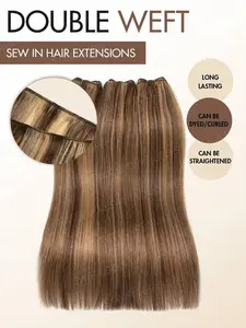 Feipro Premium 100% Unprocessed Virgin Human Hair Bundles, Natural Black 1B# Straight Human Hair Weave, Double Machine Weft No Tangle No Shedding, Dyeable Bleachable Human Hair Extensions for Women
