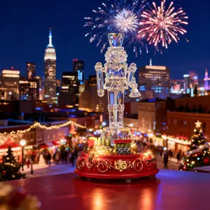 The Nutcracker Music Box Ornament Decor Modern Resin Sculpture forLiving Room TV Stand Home Office Bedroom OrnamentsLuxury Art Decorative Set with