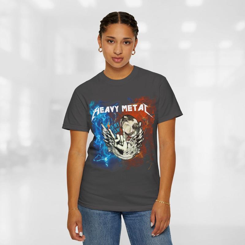 Heavy Metal is My Jam Musician Graphic Tee, Sousaphone Player, Marching Band Fan T-shirt for Men and Women, Band Parent Gift Shirt