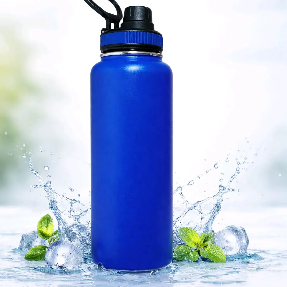 25oz-32oz Insulated Stainless Steel Water Bottle Vacuum Sealed Leak-Proof Lid with Carry Loop Ideal for Gym Cycling and Office Use