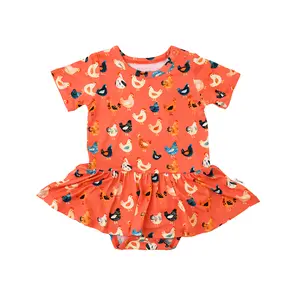 Penny Chickens TUTU Super Soft & Comfortable Baby Tutu Skirt with Fitted Bodysuit 3 Snaps for Easy Diaper Changes Bamboo Viscose Fabric