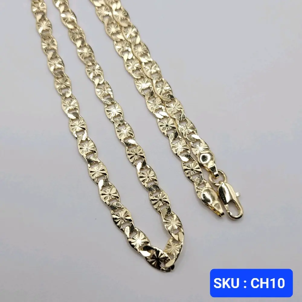 Beautiful Chain 24 Inches  Laminated Gold 5 Millimeters. Chain only Fashion Necklace Necklace SKU : CH10  Chain Only