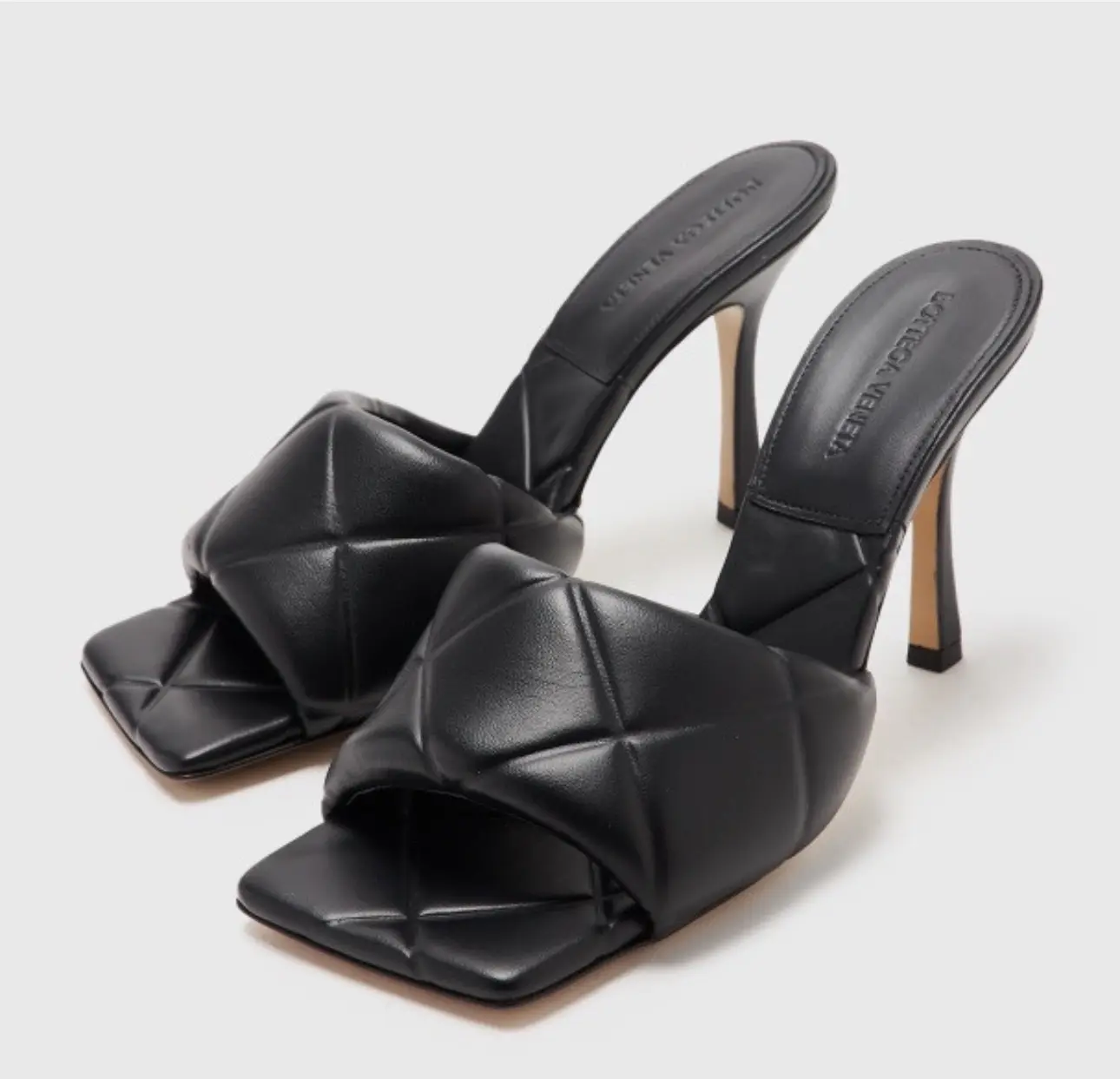 Bottega Veneta Leather Mules Lido 90 Quilted Size 37.5
