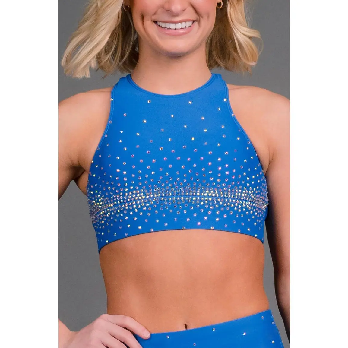 Dolce Sports Bra in Ash Blue Crystal-FINAL SALE