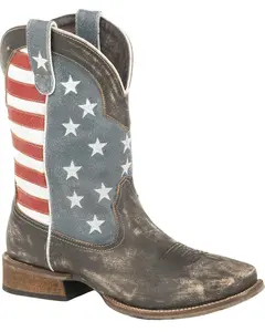 Men's American Flag Western Boot Broad Square Toe - 09-020-0903-2044 Br