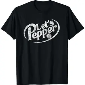 Volleyball Let's Pepper Practice Distressed Design T-Shirt