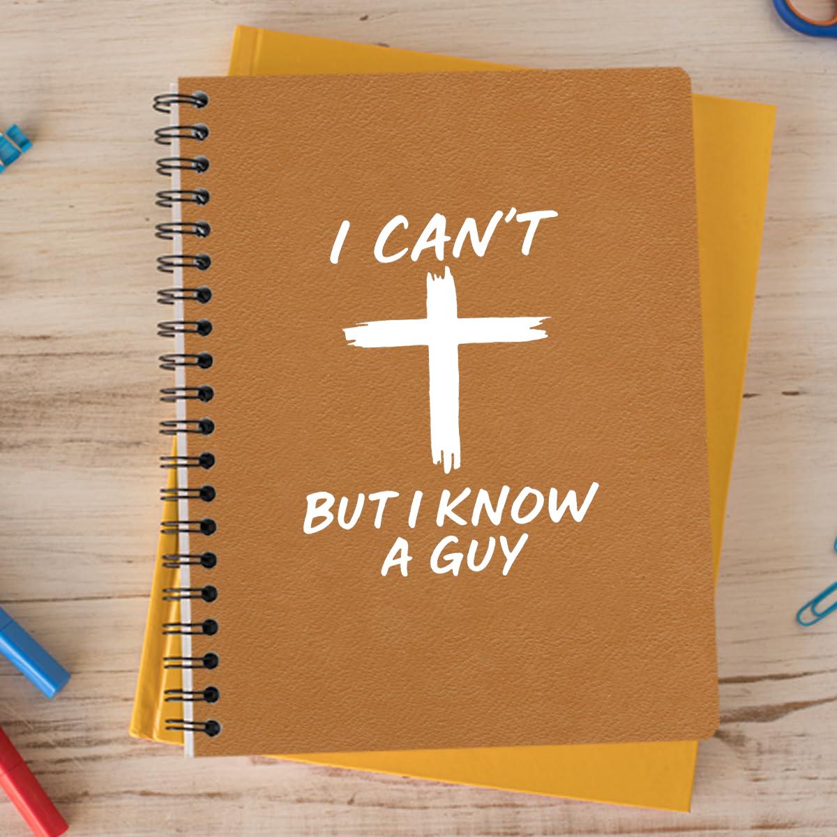 I Can’t But I Know A Guy Vinyl Decal – Durable Weatherproof Christian Car Sticker for Window, Bumper, Laptop, Toolbox, Tumbler – Inspirational Faith Gift Idea