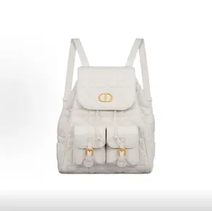Pre-owned Dior Caro Adjustable Backpack in Cannage Quilted Leather