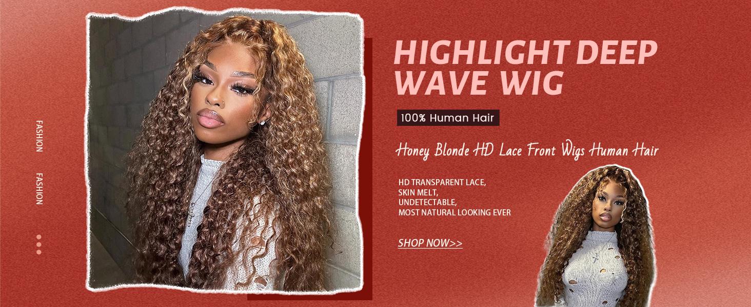 2026 TikTok Shop Deal Chocolate Brown Deep Wave Lace Front Wigs Human Hair 180 Density 13x6 HD Lace Frontal Wigs Curly Human Hair Brown Glueless Wig For Women Pre Plucked with Natural Hairline Valentine's Day Gift