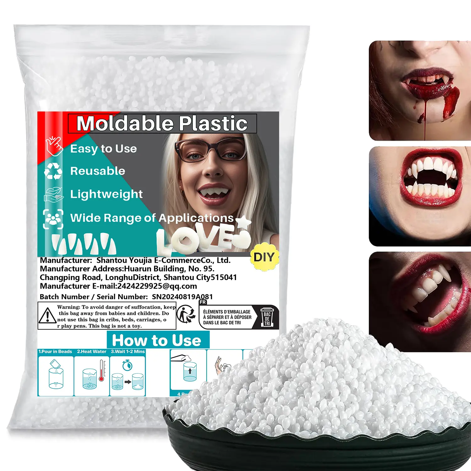 Easy-To-Sculpt Moldable Plastic Beads, DIY High Hardness Resin Particles, Durable Reusable for Party Props Decorations, Bead Assortment, Customizable Beads, Diy Mixed Beads, Beading Supplies, Craft, Beads For Crafts