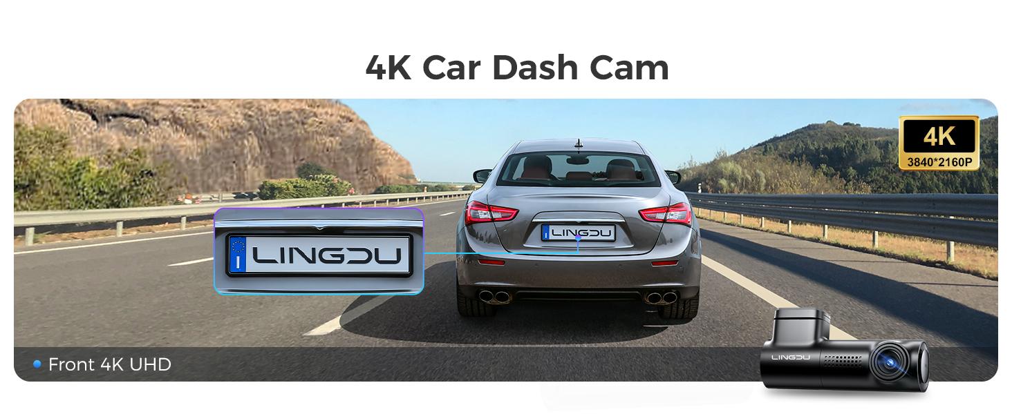 LINGDU D500 Dash Cam Front, 4K Front Dash Cam for Car, WiFi Dashcam with Night Vision, 0.96" LCD Display Car Camera, GPS, Parking Mode, Loop Recording car driving recorder LINGDU D500 Dash Cam Front, 4K Front Dash Cam for Car, WiFi Dashcam with Night Vision, 0.96" LCD Display Car Camera, GPS, Parking Mode, Loop Recording car driving recorder