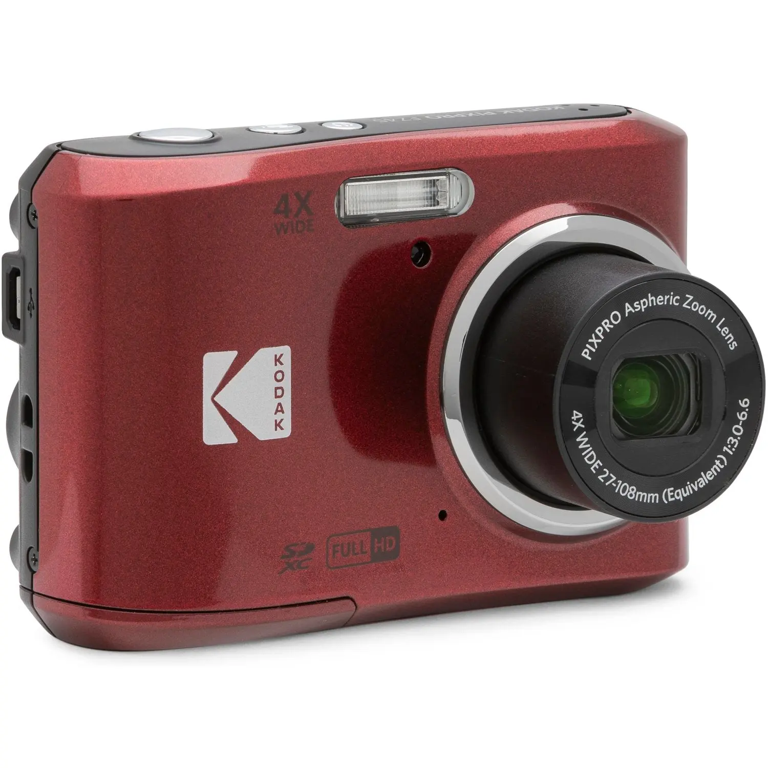 Kodak PIXPRO FZ45 16MP Portable Compact SDHC Point & Shoot Digital Camera, Red - FZ45RD, Compact Point & Shoot Cameras, Point & Shoot Cameras