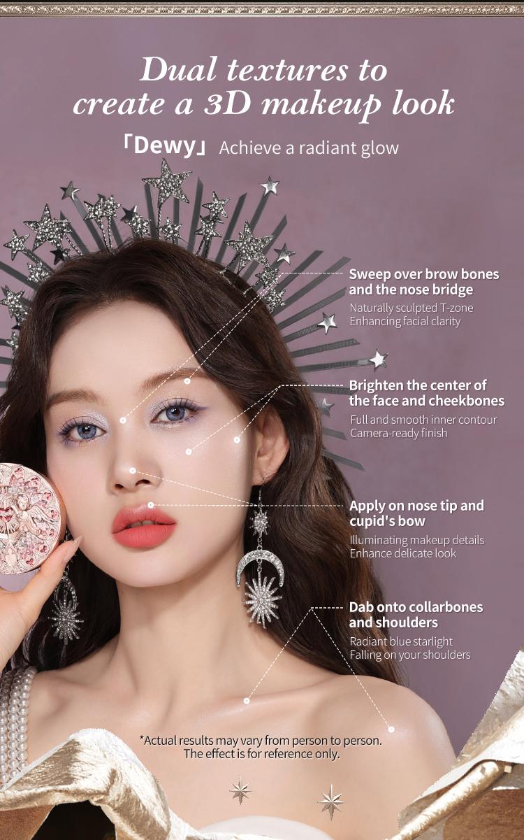 Flower Knows Little Angel Collection Embossed Highlighter, shimmer, makeup, cosmetic, silky, longlasting, dealsforyoudays