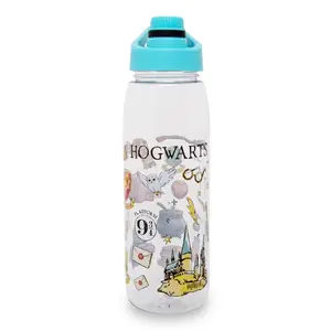 Harry Potter Hogwarts Destination Plastic Water Bottle With Twist Spout | Holds 28 Ounces