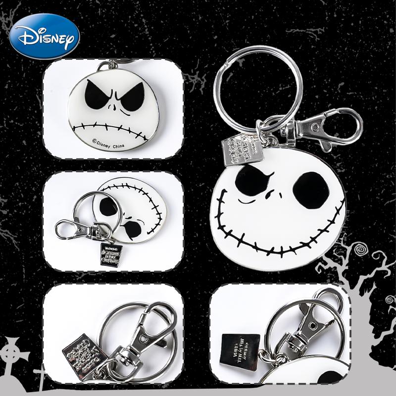 Disney The Nightmare Before Christmas Jack Alloy Keychain 1PC Official License 3D Figurine Bag Clip Anime Peripheral Backpack Decoration Car key Pendant Desk Ornament Durable Exquisite Alloy Gift