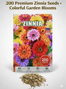 Zinnia Seeds for Planting Outdoors, 200pcs seeds Flower Seeds, Bulk Semillas De Flores para Sembrar,Non GMO Heirloom,Outdoor planting, courtyard planting  of Zinnia seeds