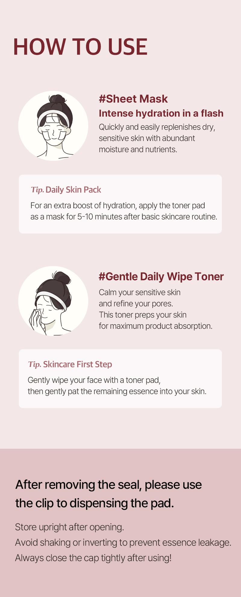 [mixsoon Official Shop] Collagen Toner Pad 5.74 fl.oz / 170ml / 110 Sheets - Vitality & Nutrition Toner Pads, Korean Skincare for Glass Skin