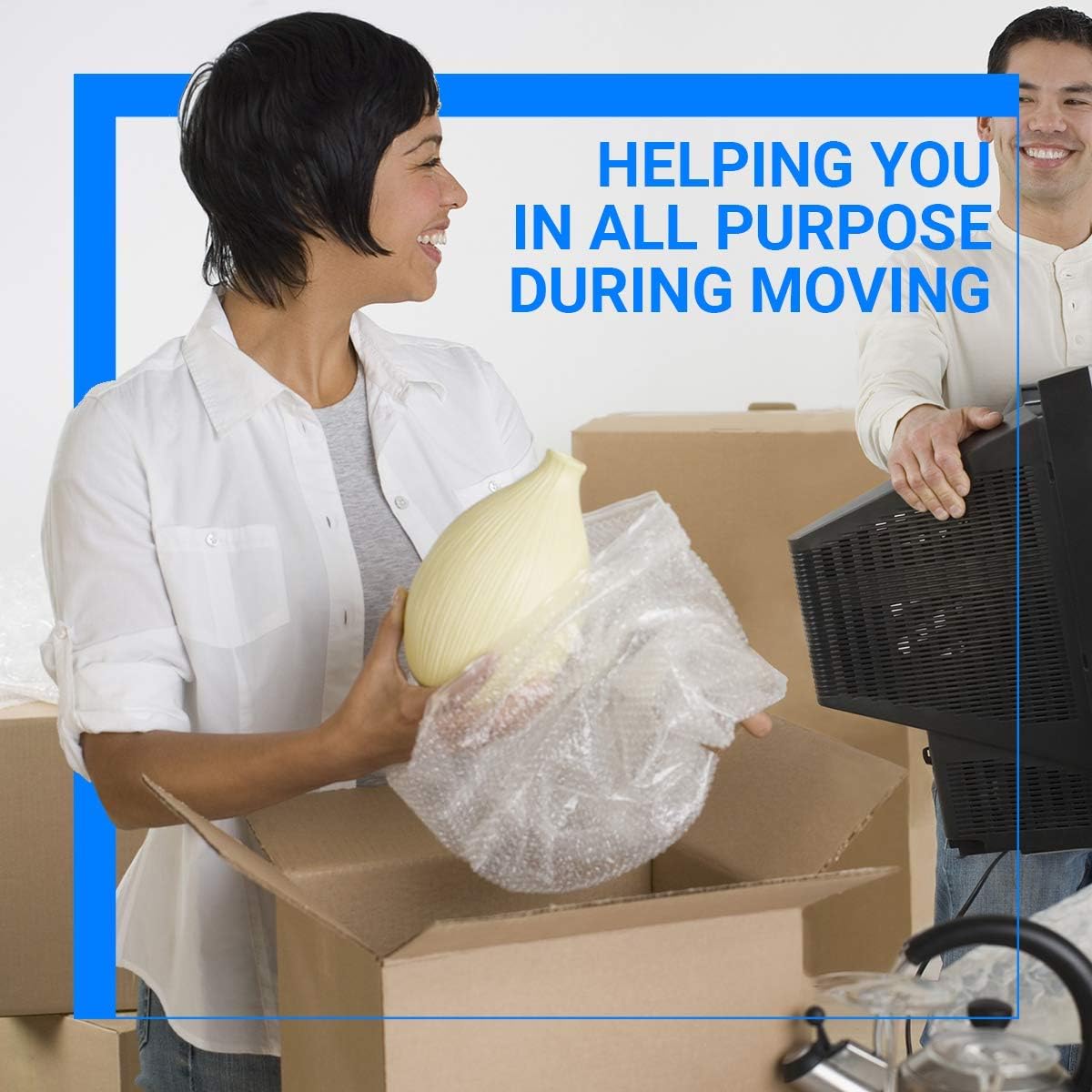 Bubble Cushioning Wrap Rolls 3/16" x 12" x 15' ft Total, Perforated Every 12" for Packaging, Shipping & Mailing