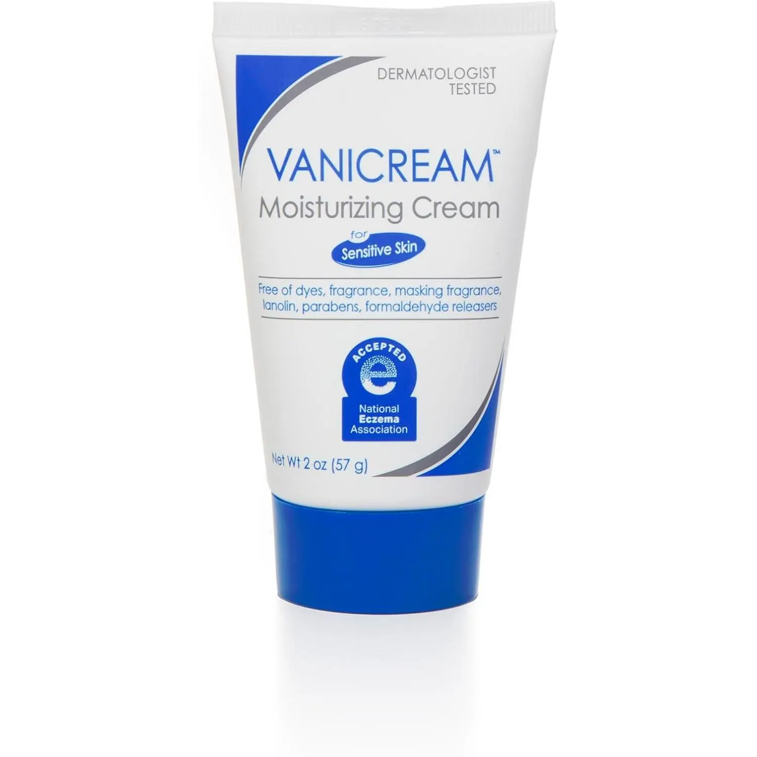 Vanicream Moisturizing Skin Cream for Sensitive Skin, Soothes Red, Irritated, Cracked or Itchy Skin, Dye Free, Fragrance Free, Preservative Free, Dermatologist Tested, 2 Ounce (Pack of 1)