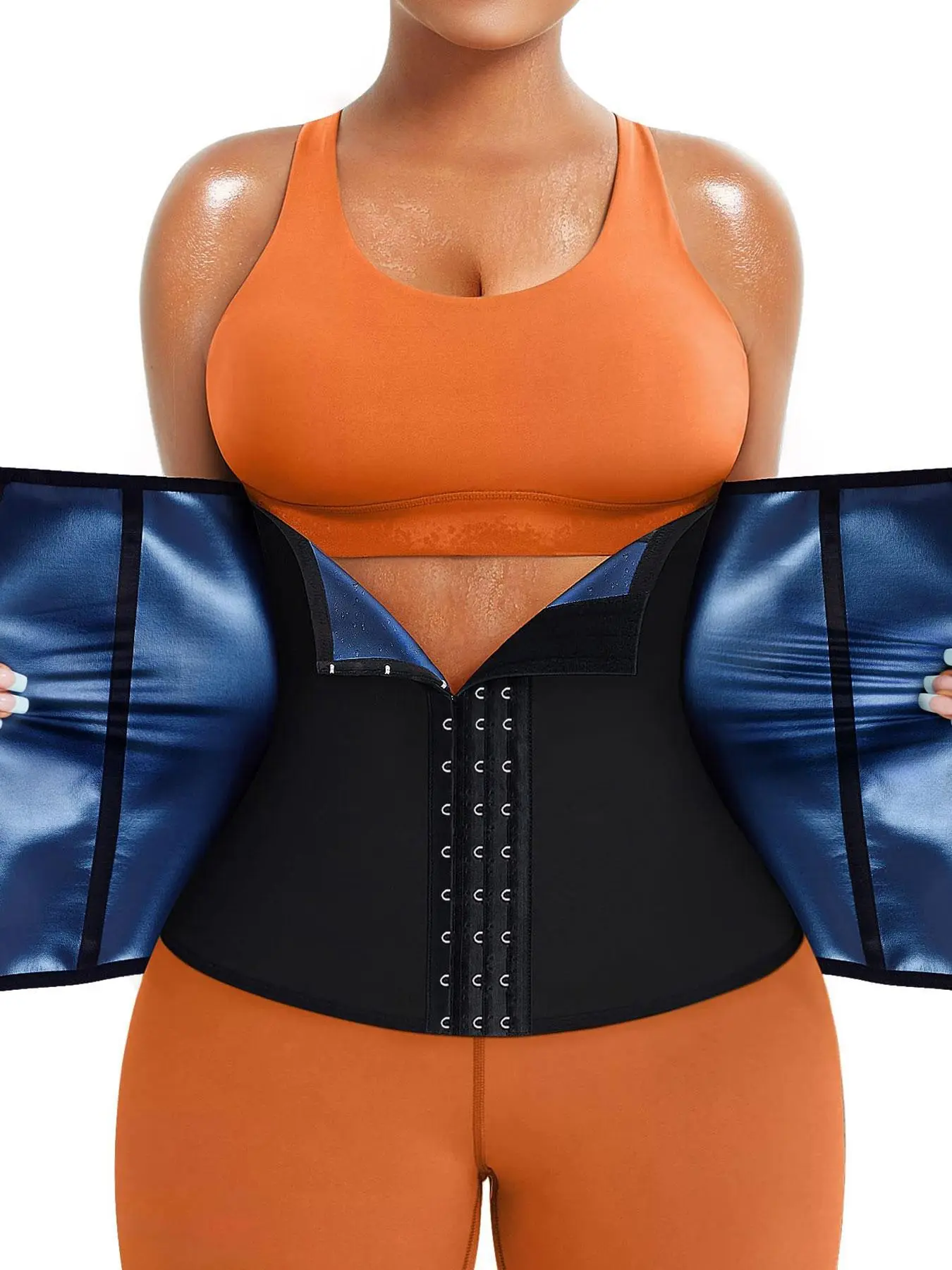 Women's 2026 Plain Zipper Waist Trainer, Tight Waist Design, Basic Hook-Closure Fajas Colombianas Shaper, Compression Shapewear Belt, Tummy Control Flat Belly Cincher Clothing Summer