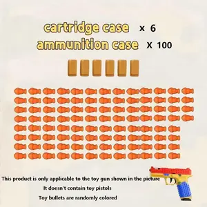 IUOUTG  Safety bullet replacement kit, suitable for toy pistols, non-electric and PC materials, is an ideal gift for toy pistol lovers, including 6 toy shells and 100 toy plastic bullets
