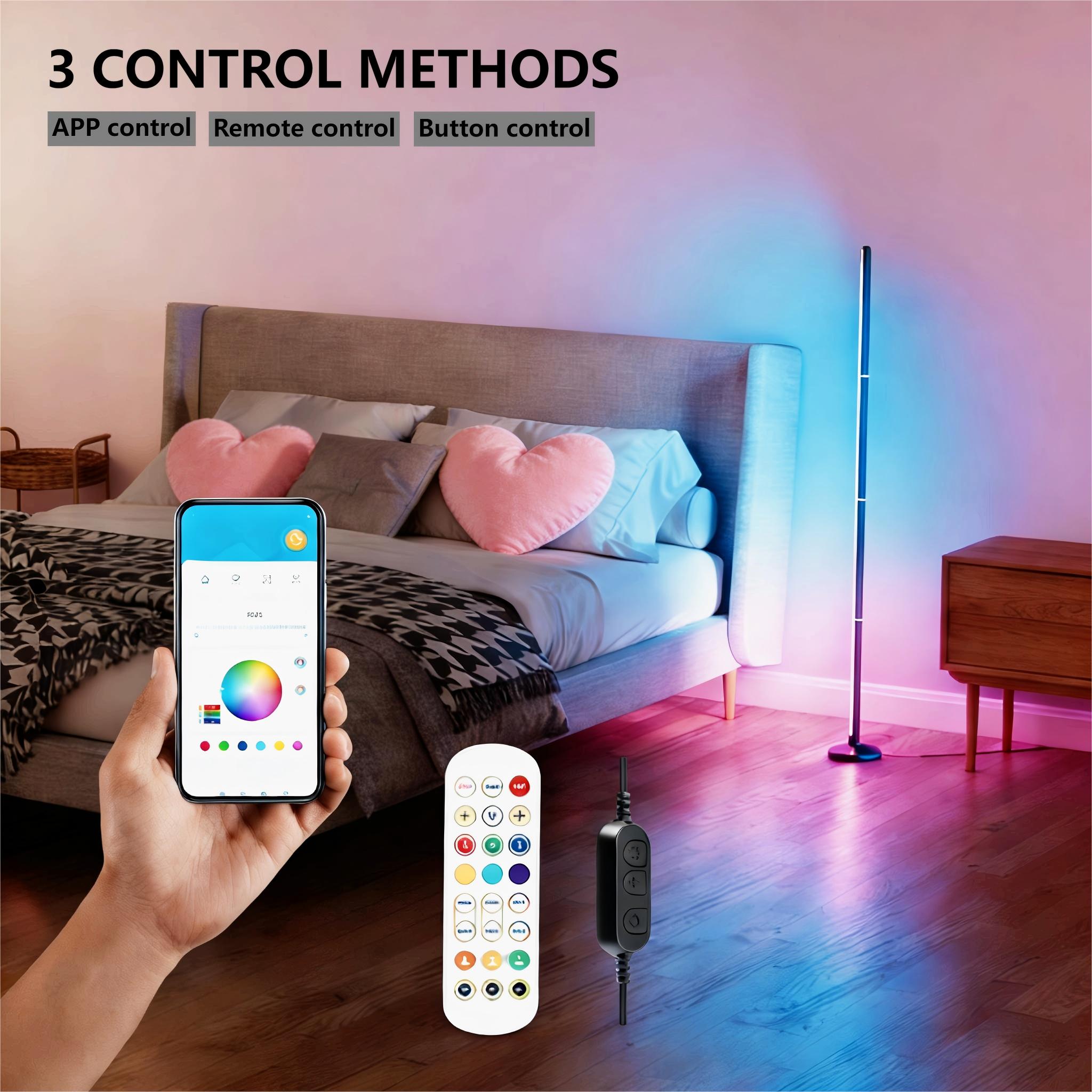 Daybetter New Floor Lamp, LED BGR-IC Smart Corner Light, Super Bright Standing Bedroom Floor Lamp With APP And Remote Control, Music Synchronization and 16 Million Colors, Home Decoration Environment Lighting.